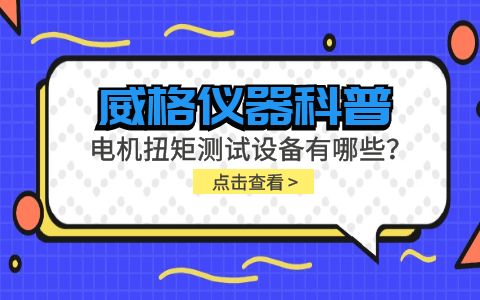 威格儀器-電機扭矩測試設(shè)備有哪些？插圖